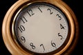 Blank Clock at Angle Royalty Free Stock Photo