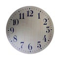 Blank Clock Face against a White Background