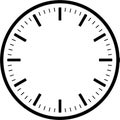Blank Clock Face Template for Design and Craft Projects Royalty Free Stock Photo