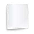 Blank closed copybook on white background.