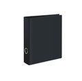 Blank closed office binder. Black cover. Isometric view, on white background. Vector illustration