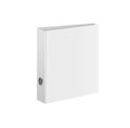 Blank closed office binder. White cover. Isometric view, on white background. Vector illustration Royalty Free Stock Photo