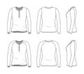 Blank clothing templates.