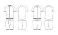 Blank clothing templates.