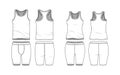 Blank clothing templates.