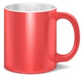 Blank coffee cup mockup. Realistic ceramic mug