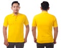 Yellow Collared Shirt Design Template Royalty Free Stock Photo