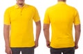 Yellow Collared Shirt Design Template Royalty Free Stock Photo