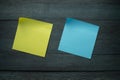 Blank color paper adhesive note stickers Royalty Free Stock Photo