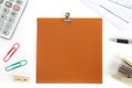 Blank color paper note Royalty Free Stock Photo