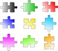 Blank color puzzle pieces Royalty Free Stock Photo