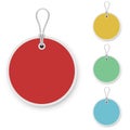 Blank color round price tag