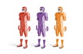 Blank colored american football uniform mockup, side view