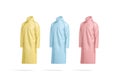 Blank colored protective raincoat mockup, side view Royalty Free Stock Photo