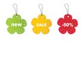 Blank colored sales tags