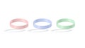 Blank colored silicone wristband mockup, no gravity, front view