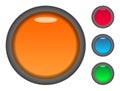 Blank colorful button icons