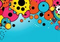 Blank colorful comic abstract background template