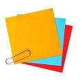 Blank colorful papers