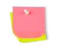 Blank colorful papers with clip Royalty Free Stock Photo