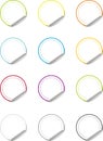 Blank colorful sticker icons