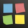 Blank colorful sticky notes set