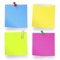 Blank Coloured Sticky Notes Pad