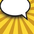 Blank comic balloon template. Clear comics colorful speech bubbles halftone dot background style pop art. Text dialog