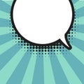 Blank comic balloon template. Clear comics colorful speech bubbles halftone dot background style pop art. Text dialog