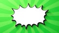 Blank comic book speech bubble on vibrant green radial background, perfect for adding your text or message. Generative AI Royalty Free Stock Photo
