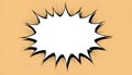 Blank Comic Explosion Frame With Bold Black Spikes On Soft Orange Background For Dynamic Graphic Layouts Royalty Free Stock Photo