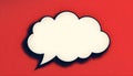 Blank Comic Style Speech Bubble On Bold Red Background For Creative Message Designs Royalty Free Stock Photo