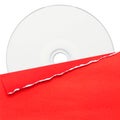 Blank compact disc with red cover Royalty Free Stock Photo