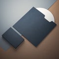 Blank compact disk cover and business cards