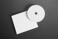 Blank compact disk cover on dark Royalty Free Stock Photo