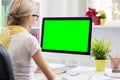 Blank computer display for your own presentation Royalty Free Stock Photo