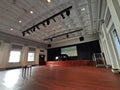 Blank concert grand wooden hall for piano performance to play music