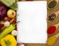 Blank cookbook for recipes Royalty Free Stock Photo