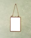 Blank Copper Hanging Vintage Picture Frame Royalty Free Stock Photo