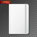 Blank copybook template with elastic band