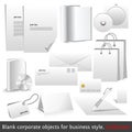 Blank corporate objects for business style