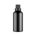 White matte plastic bottle for conditioner, shampoo, detergent, oil, medicine, cosmetic bottle. Front view of plastic bottle with