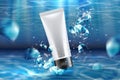 Blank cosmetic plastic tube