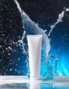 Blank Cosmetic Tube with Water splash for product showcase