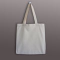 Blank cotton tote bag, design mockup. Royalty Free Stock Photo