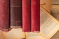 Blank cover of old books Royalty Free Stock Photo