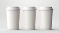 Blank craft coffee cups with white carrier.generative ai