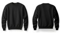 Blank crew neck mockup template front and back, sweatshirt Royalty Free Stock Photo