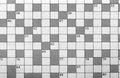 The blank crossword closeup