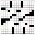 Numberless Crossword Puzzle Grid Royalty Free Stock Photo